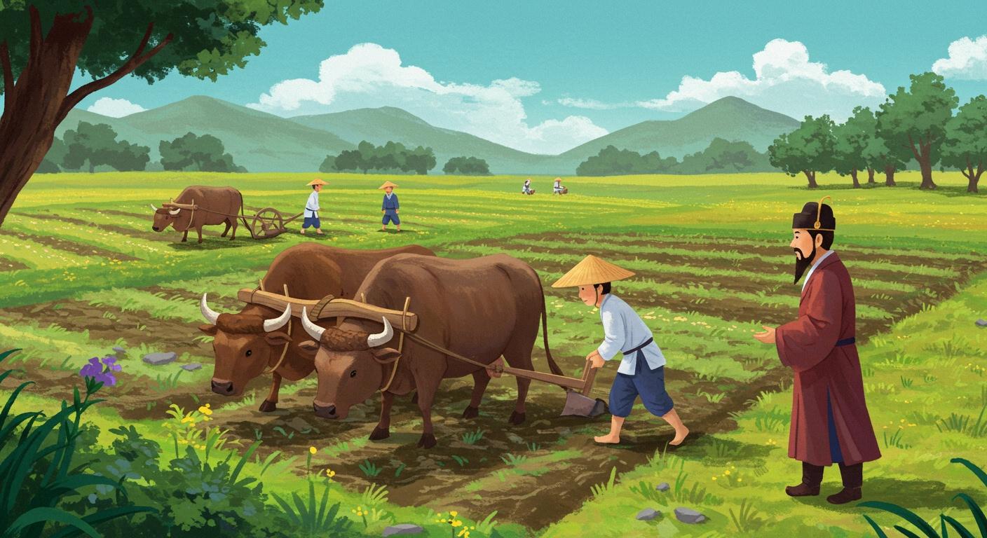 우경의 도입과 확산: 소를 이용한 농사 기술 장려
