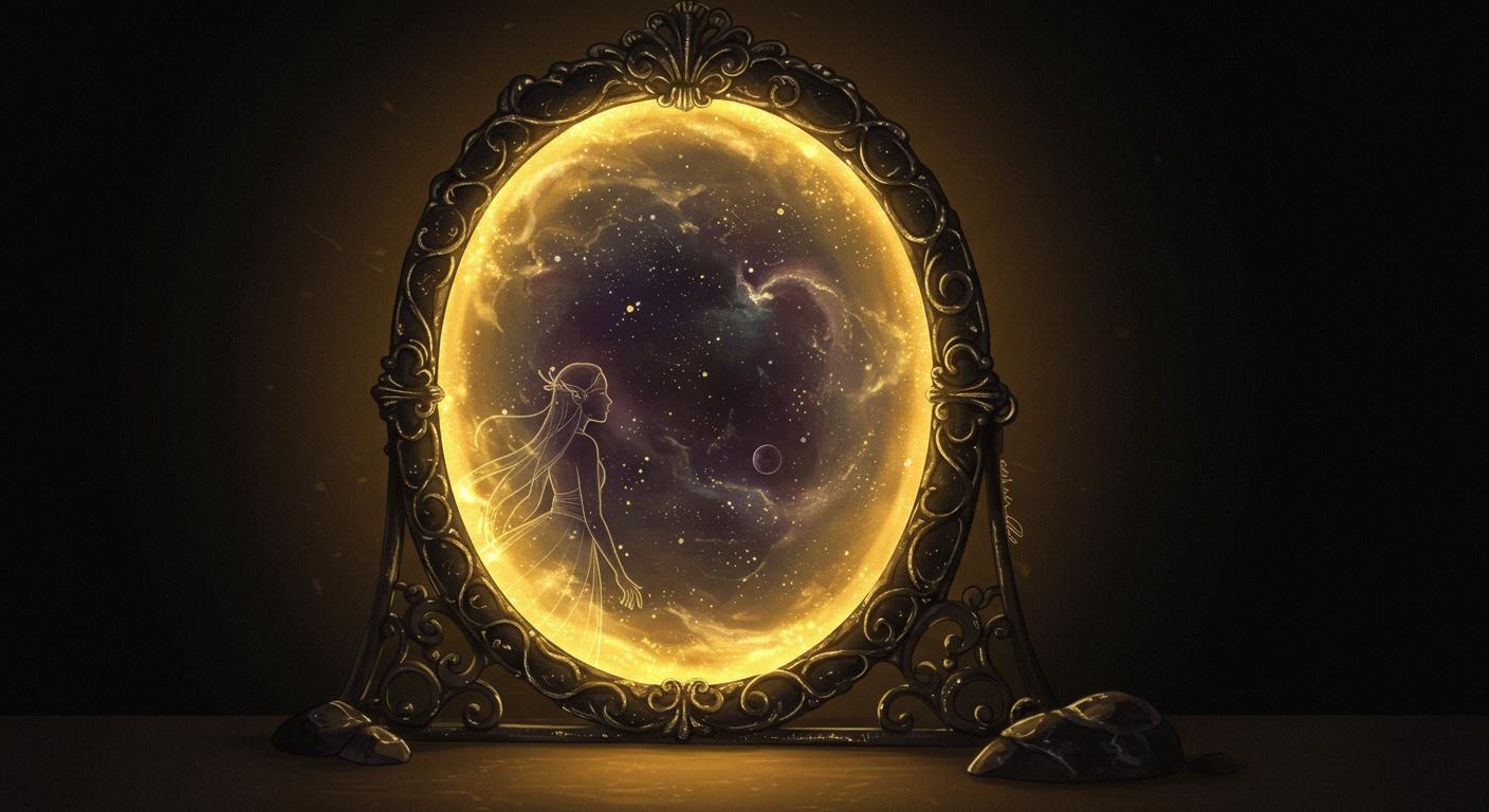 거울 속 비치는 또 다른 나