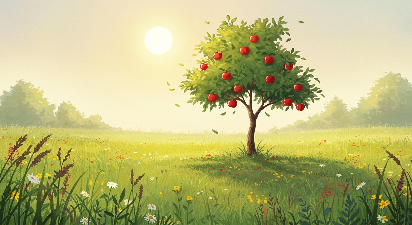 이야기의 시작: 외딴 곳에 홀로 선 작은 사과나무