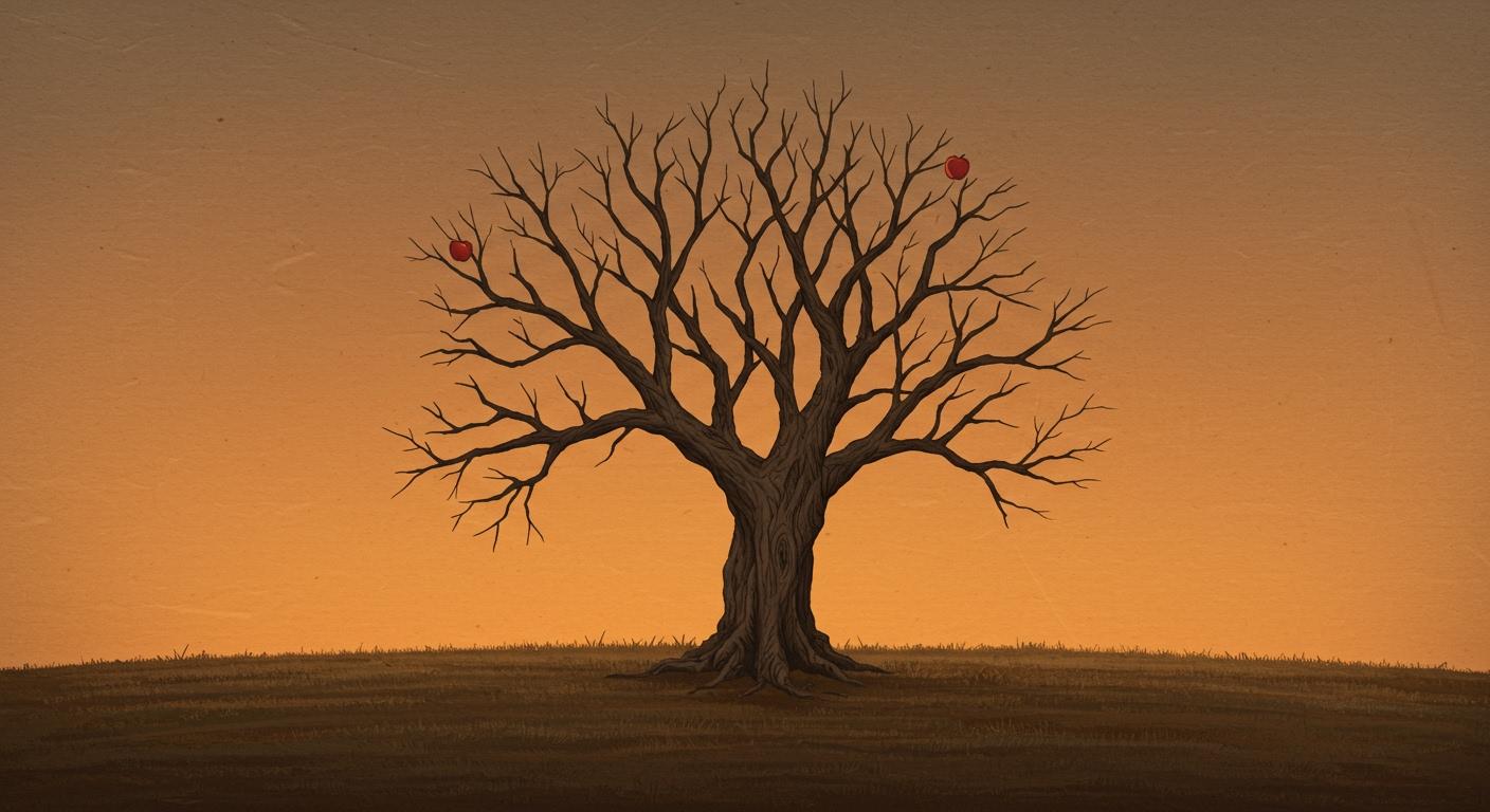 고난과 역경: 텅 비어버린 사과나무