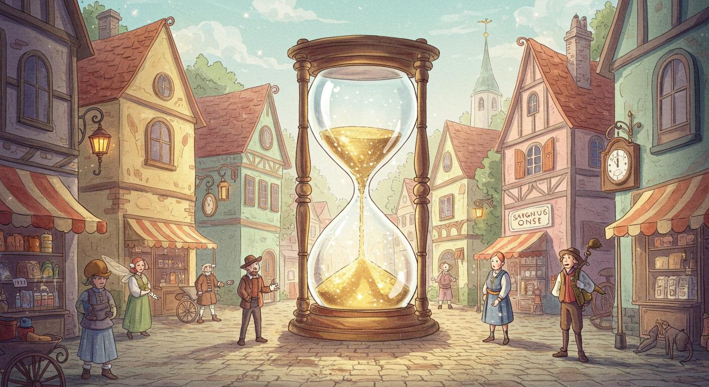 시간을 멈추는 모래시계의 발견