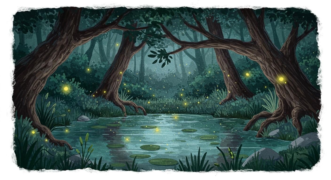 안데르센 동화 속 비밀의 연못