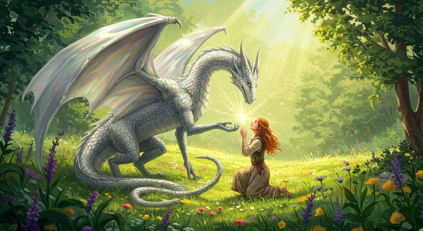 은빛 드래곤의 감사와 약속