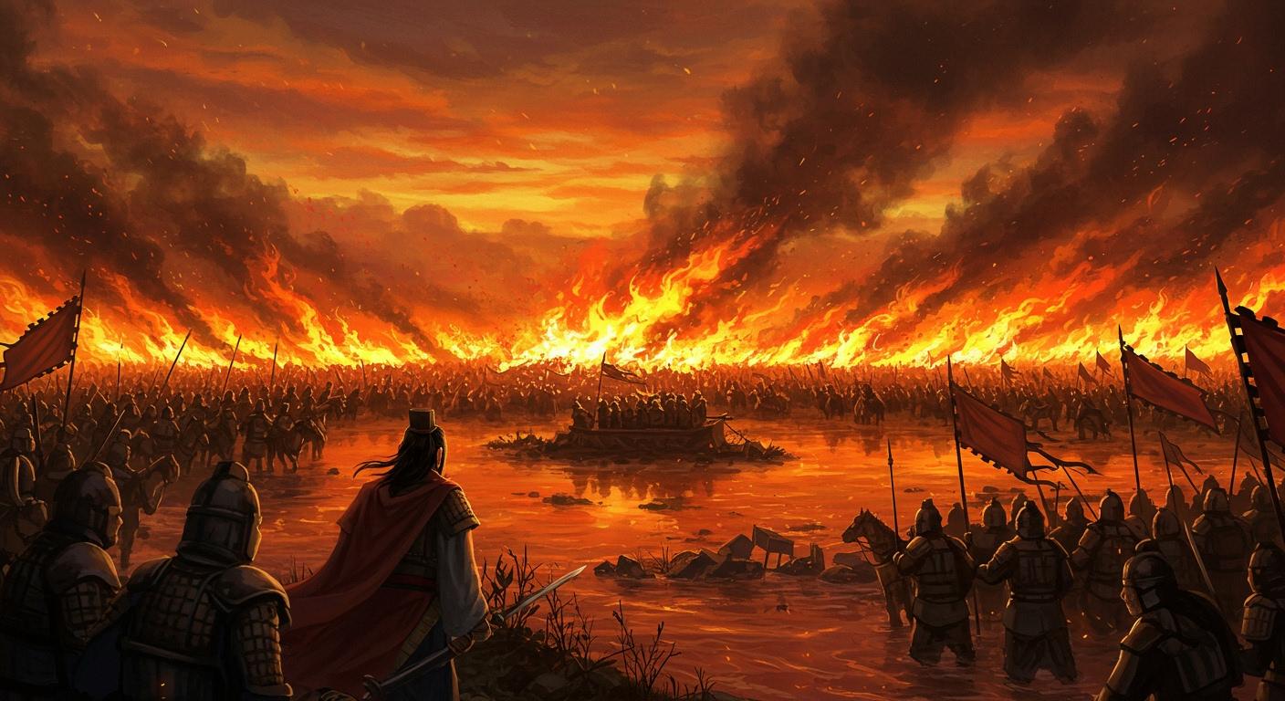 육손의 화공, 참혹한 패배