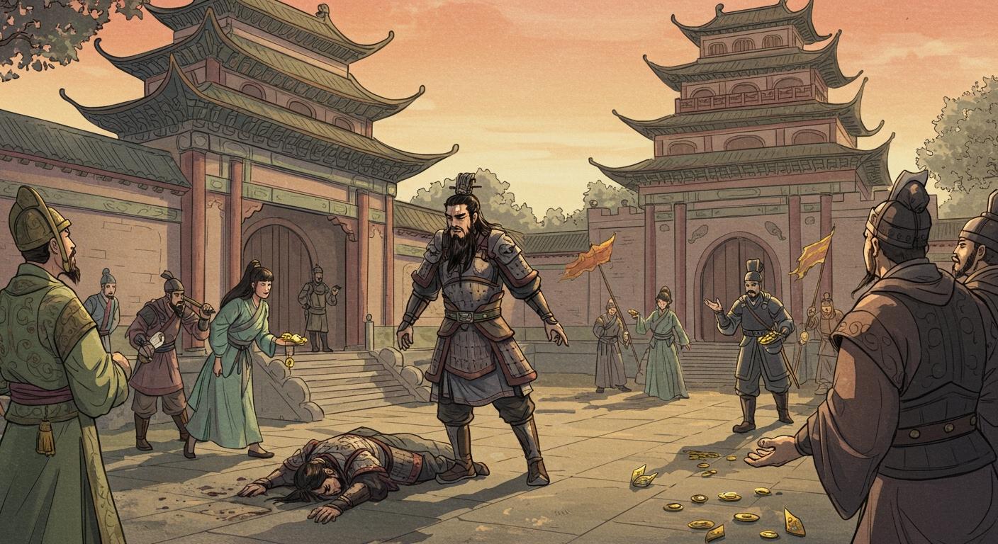 백제성으로의 도피, 뇌물의 굴욕