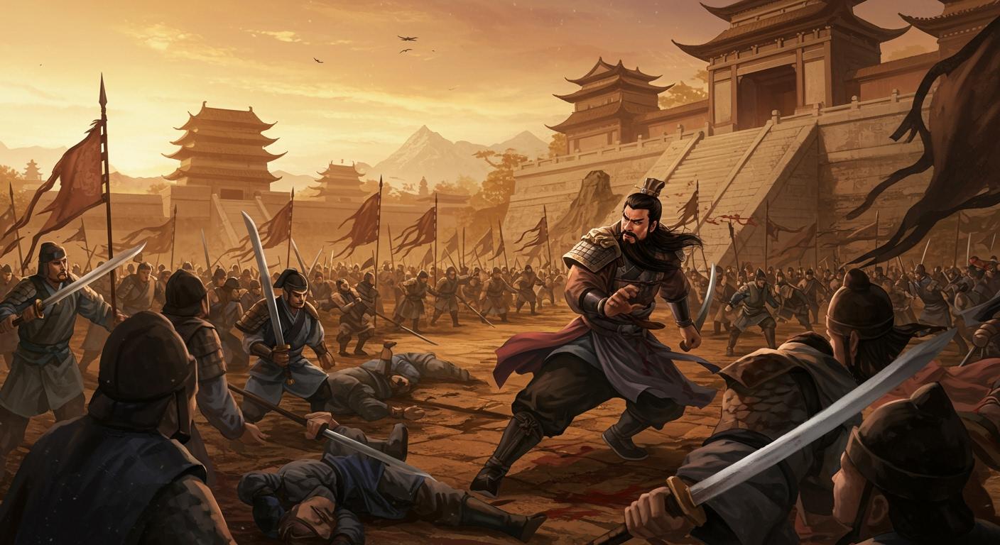 관우의 부상과 퇴각