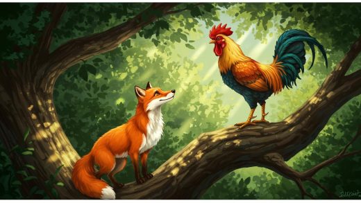 수탉과 여우 – 속임수에 쉽게 속지 마라