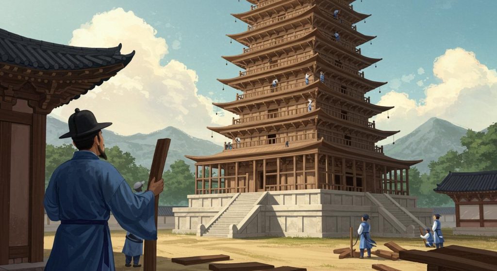 진평왕과 황룡사 9층 목탑 건립 – 국가의 안녕을 위해 목탑을 세운 이야기