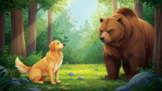 강아지와 곰 – 지나친 자랑은 화를 부른다