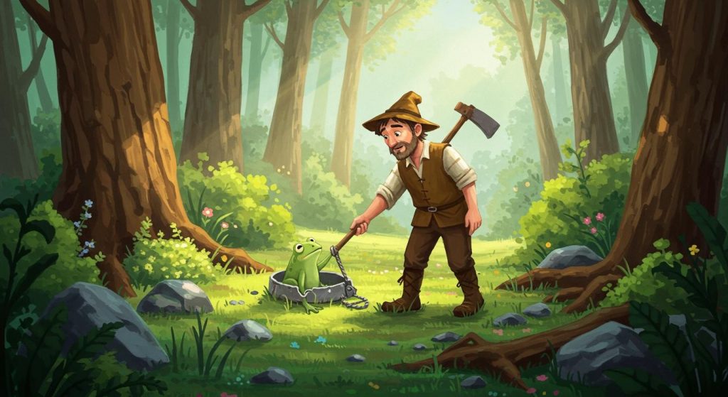 개구리와 나무꾼 – 남을 돕는 것이 중요하다