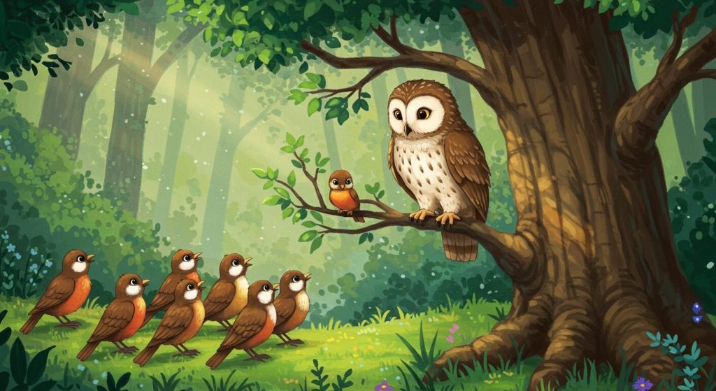 올빼미와 작은 새들 – 경험 많은 자의 말을 귀담아 들어라