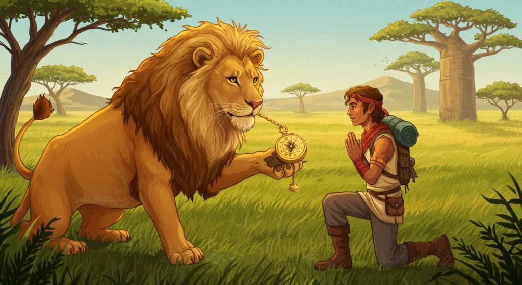 사자의 가르침 – 용기와 지혜의 시험