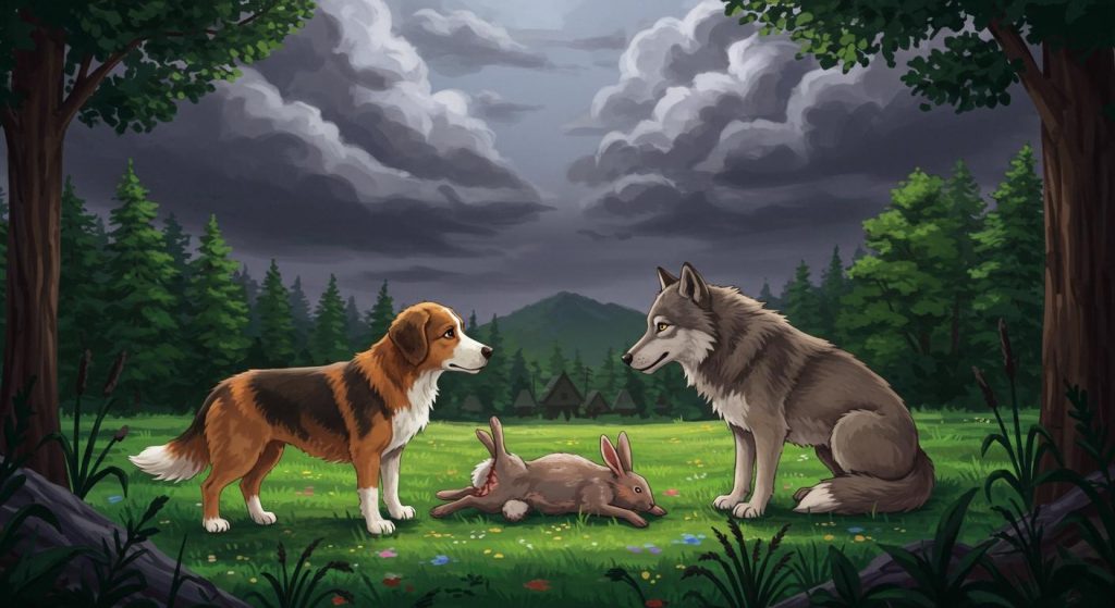 개와 늑대의 우정 – 상황에 따라 친구가 변할 수도 있다