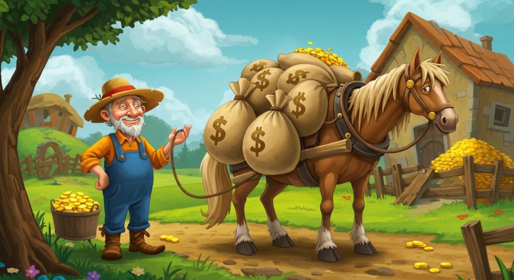 농부와 말 – 욕심을 부리면 결국 잃는다