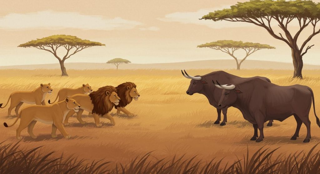 사자와 황소 – 나뉘면 약해진다