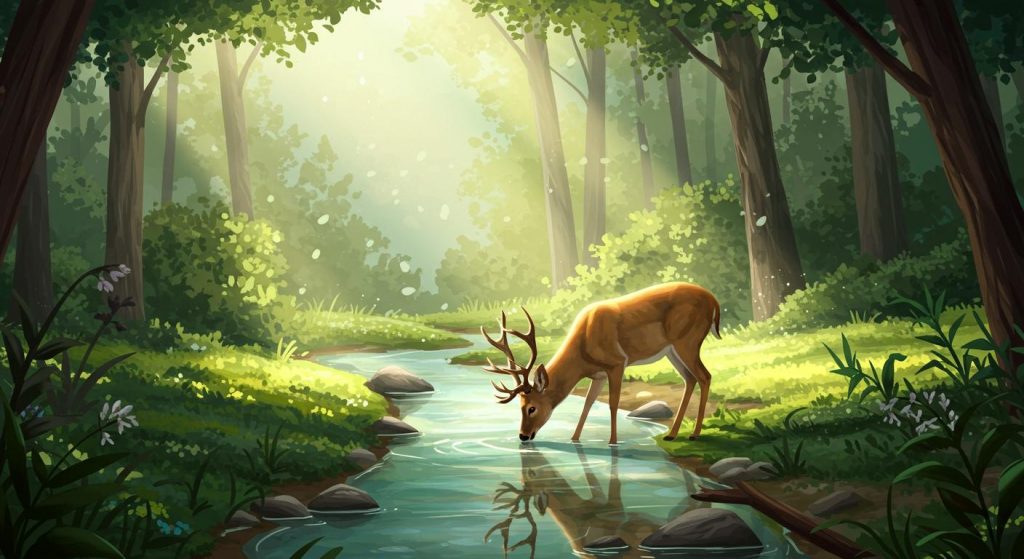 사슴과 숲 – 환경을 존중하라