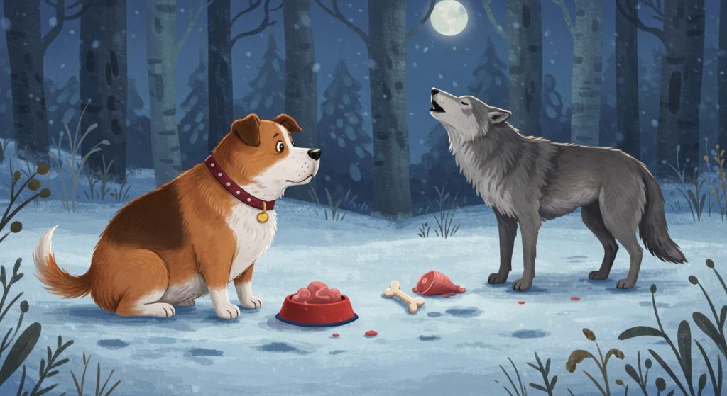 강아지와 늑대 – 욕심을 조심하라