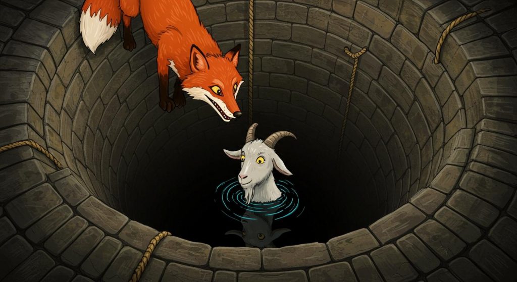 여우와 염소 – 지혜가 필요하다