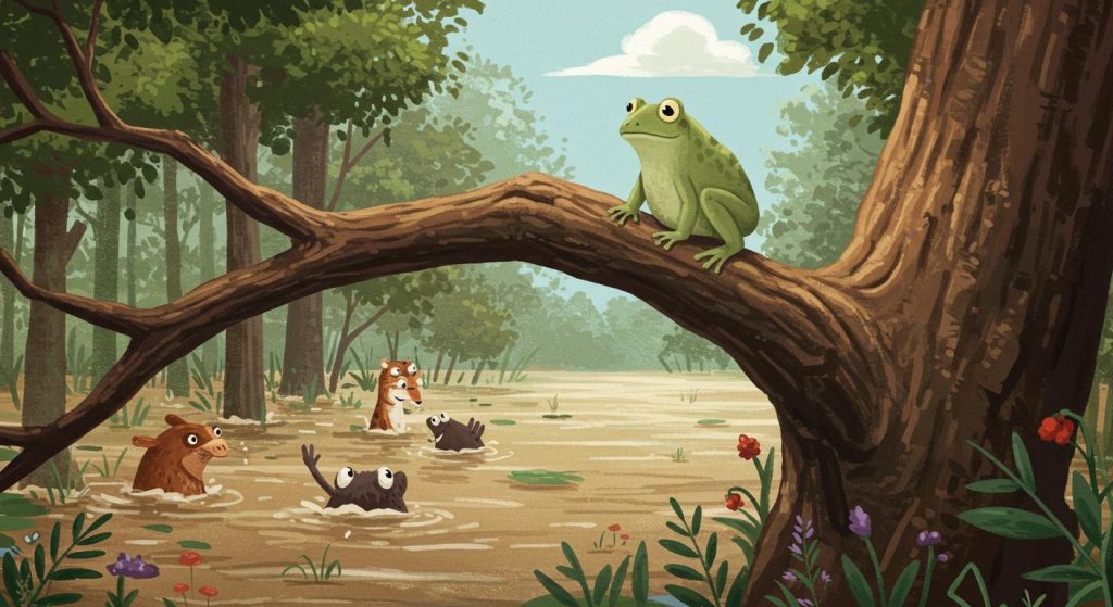 개구리와 나무 – 현명하게 상황을 판단하라