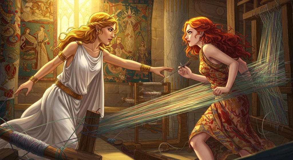 아라크네와 아테나 – 신과 인간의 직조 대결