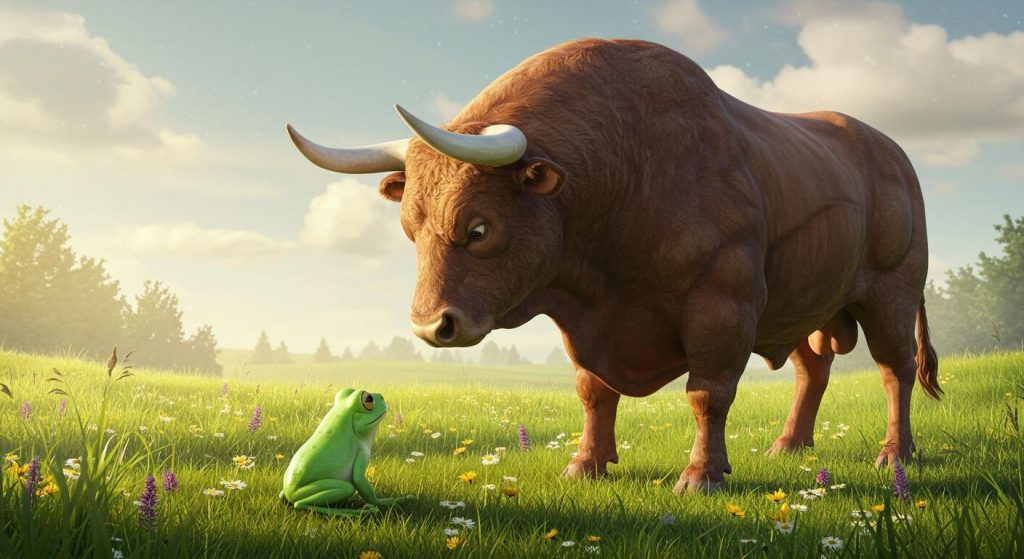 황소와 개구리 – 지나친 욕망은 위험하다