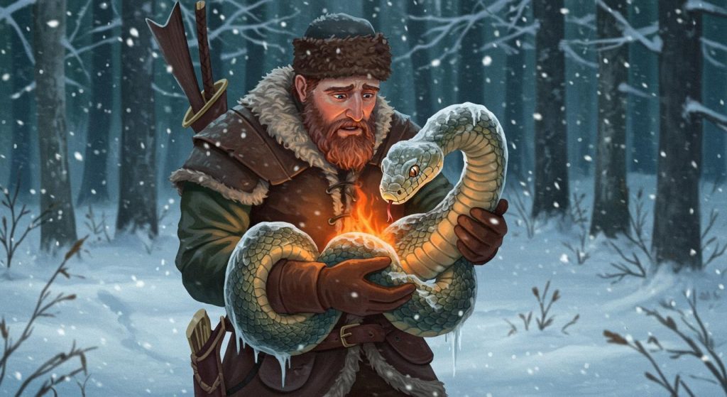 사냥꾼과 뱀 – 은혜를 모르는 자를 경계하라