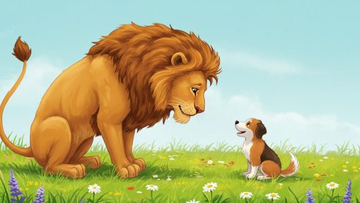 사자와 강아지 – 겸손을 배워라
