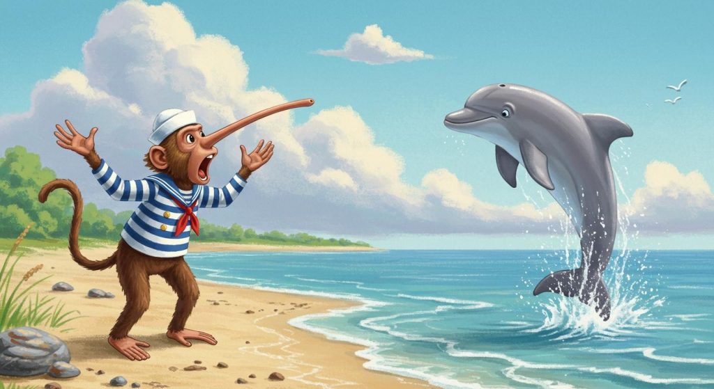 원숭이와 돌고래 – 거짓말이 들통난다