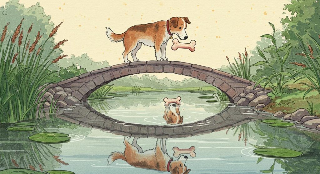 개와 고기 – 욕심을 부리면 다 잃는다