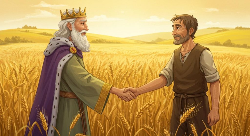 왕과 농부의 약속 – 지키는 자가 얻는다