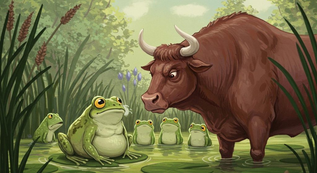 개구리와 황소 – 지나친 욕망은 화를 부른다