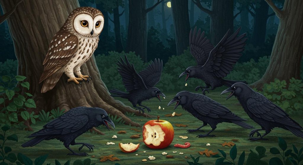 올빼미와 까마귀 – 지혜와 어리석음의 차이