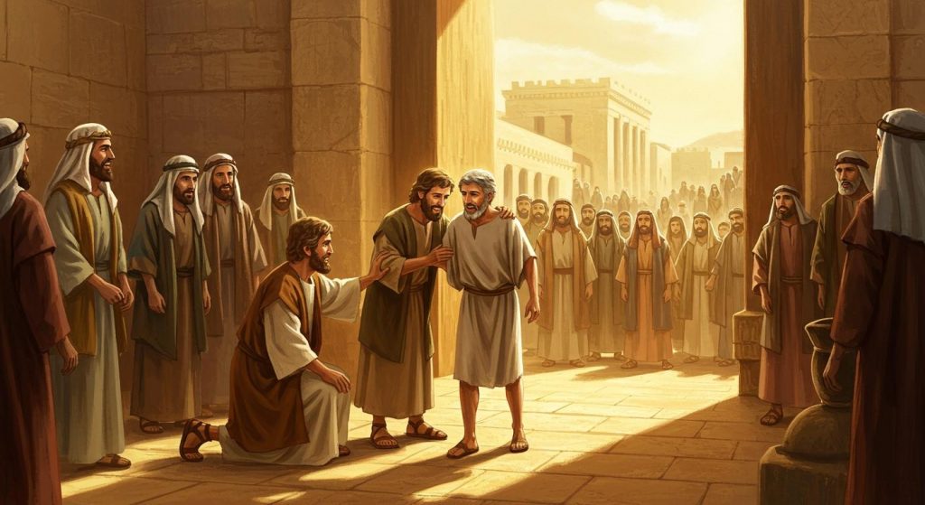 요한과 베드로, 성전에서 병자를 고치다 (사도행전 3장)