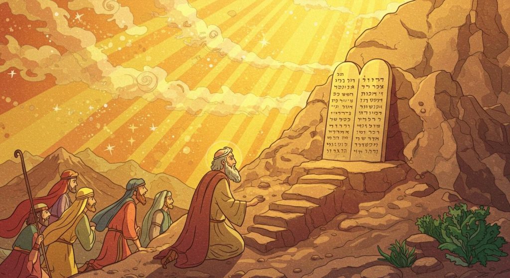 십계명을 받은 모세 (출애굽기 20장)