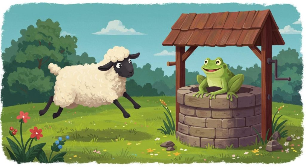 양과 개구리 – 경솔한 행동을 피하라