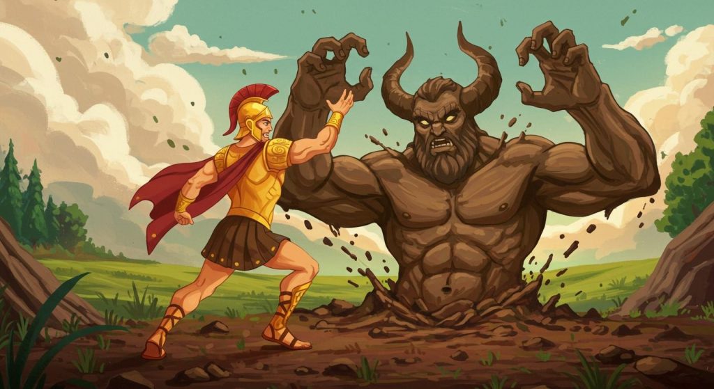 헤라클레스와 안타이오스 – 대지를 딛고 힘을 얻는 거인