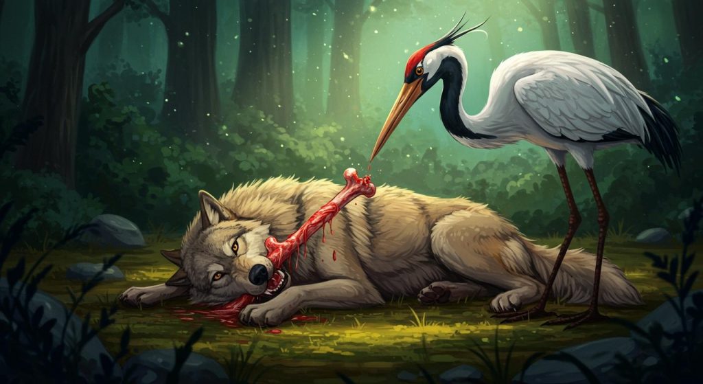 늑대와 두루미 – 은혜를 모르면 도움을 받지 못한다