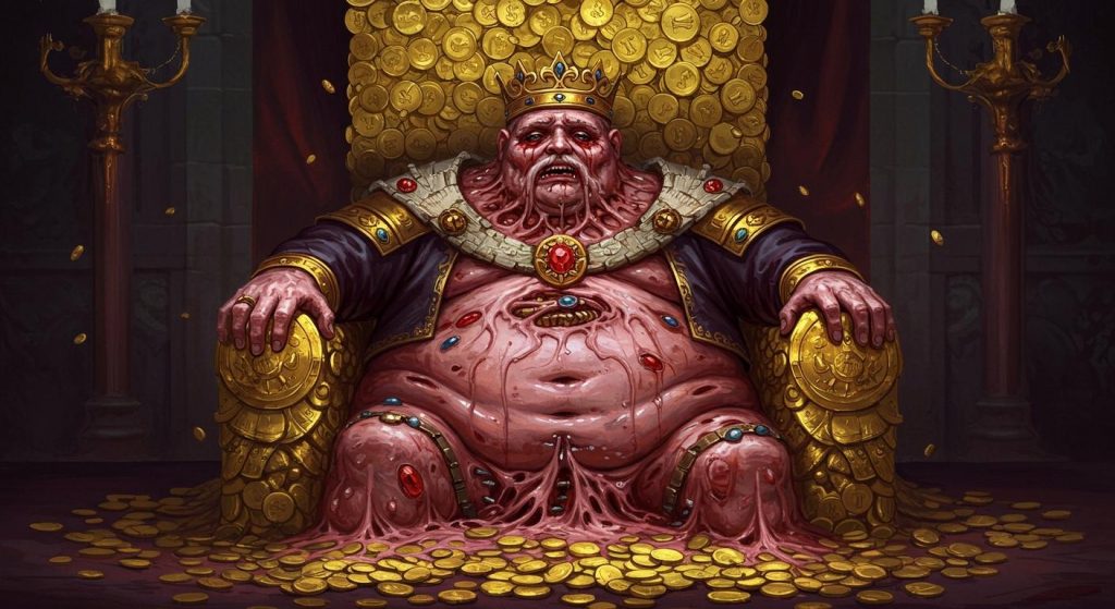 탐욕스러운 왕의 최후 – 만족을 모르면?