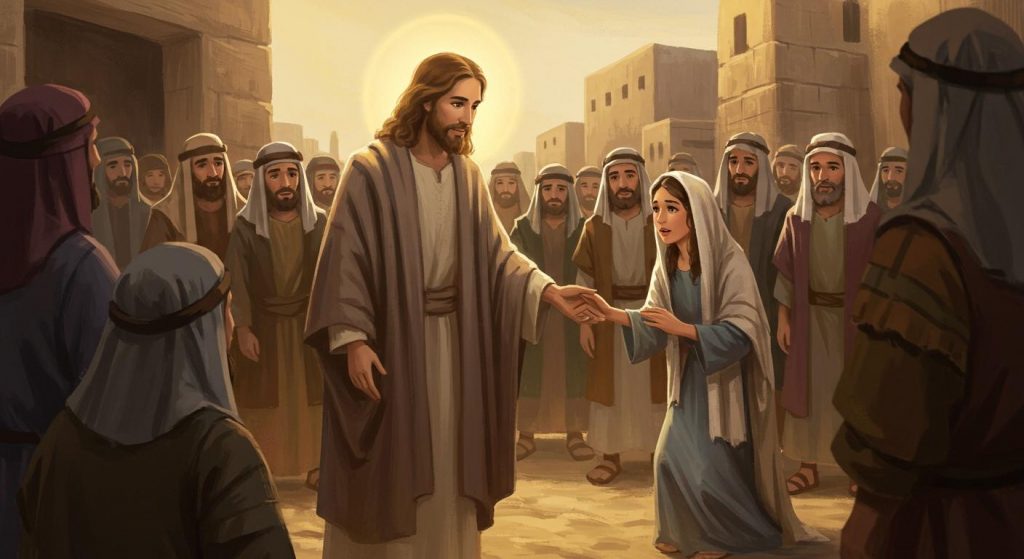 예수님이 열두 해 혈루증 여인을 고치심 (마가복음 5장)