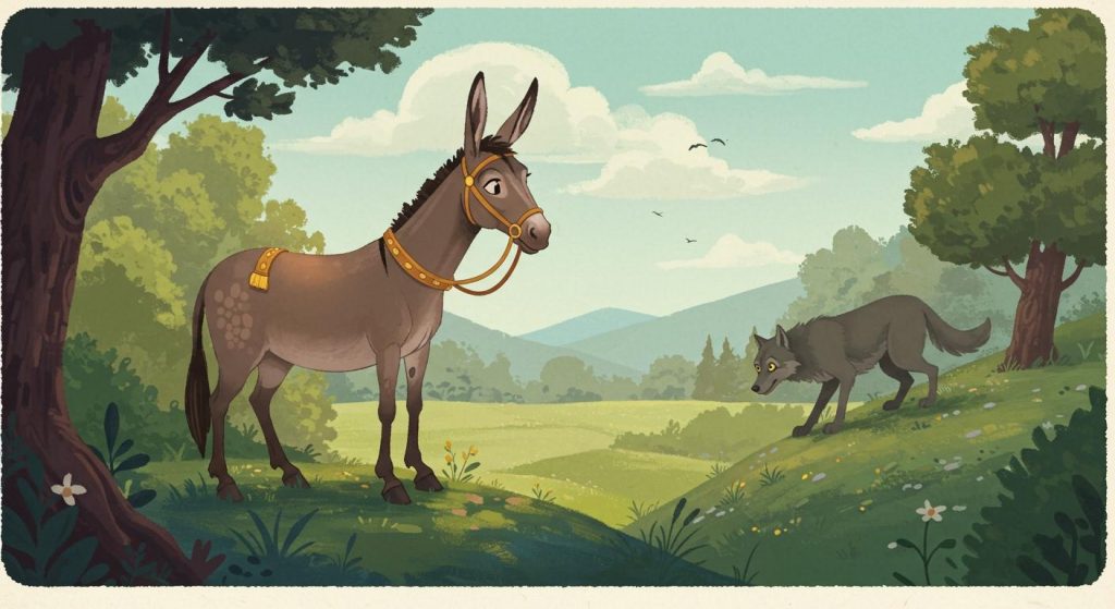 노새와 늑대 – 자만하면 위험하다