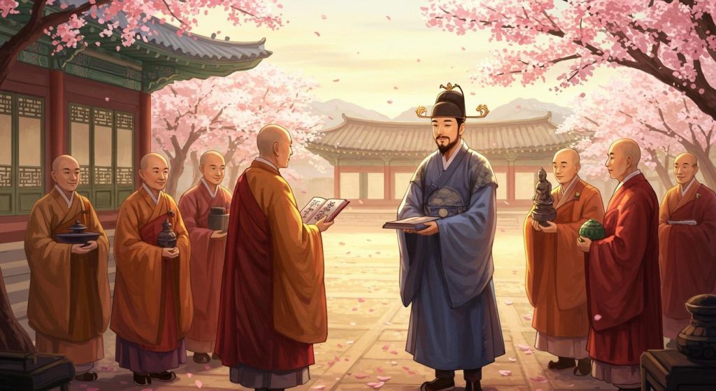 침류왕과 불교 공인 – 백제가 신라보다 먼저 불교를 받아들인 이야기