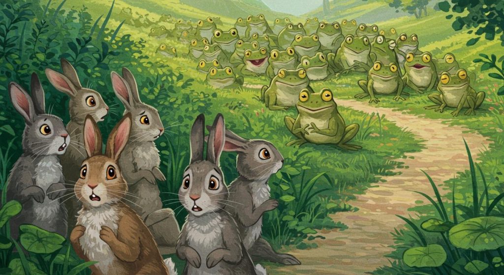 토끼와 개구리들 – 두려움을 극복하라