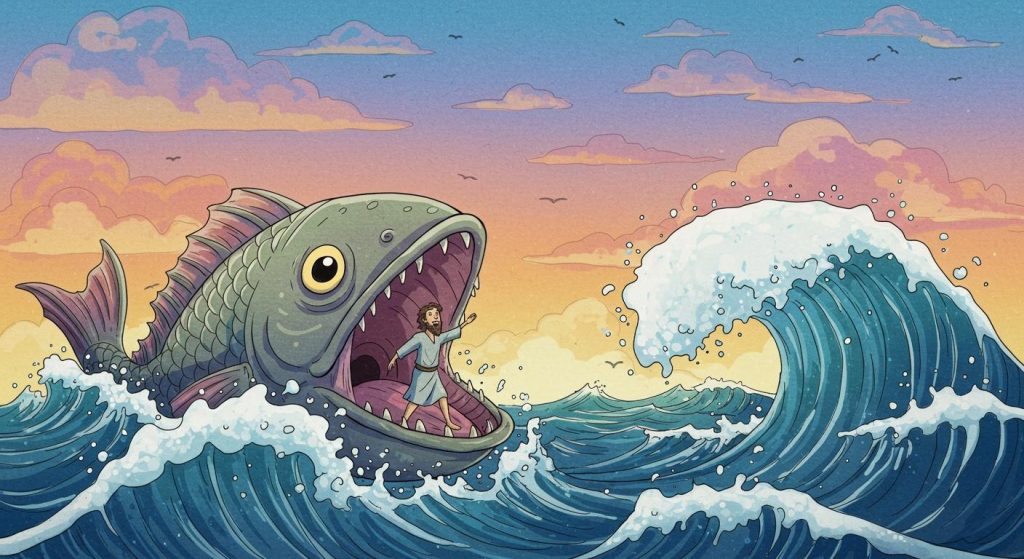 요나와 큰 물고기 (요나 1~4장)