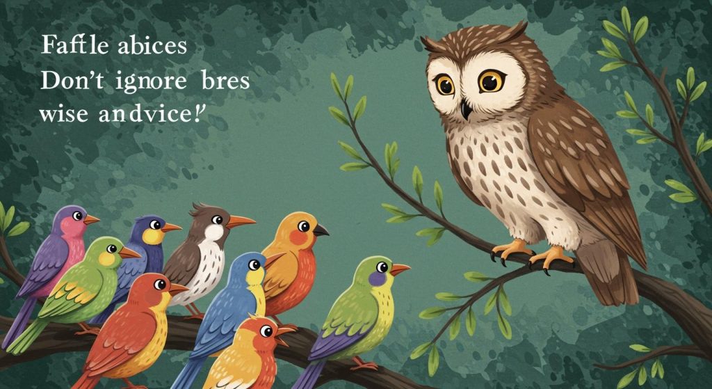 올빼미와 새들 – 현명한 충고를 무시하지 마라