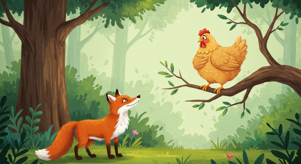 여우와 닭 – 꾀에 속지 마라