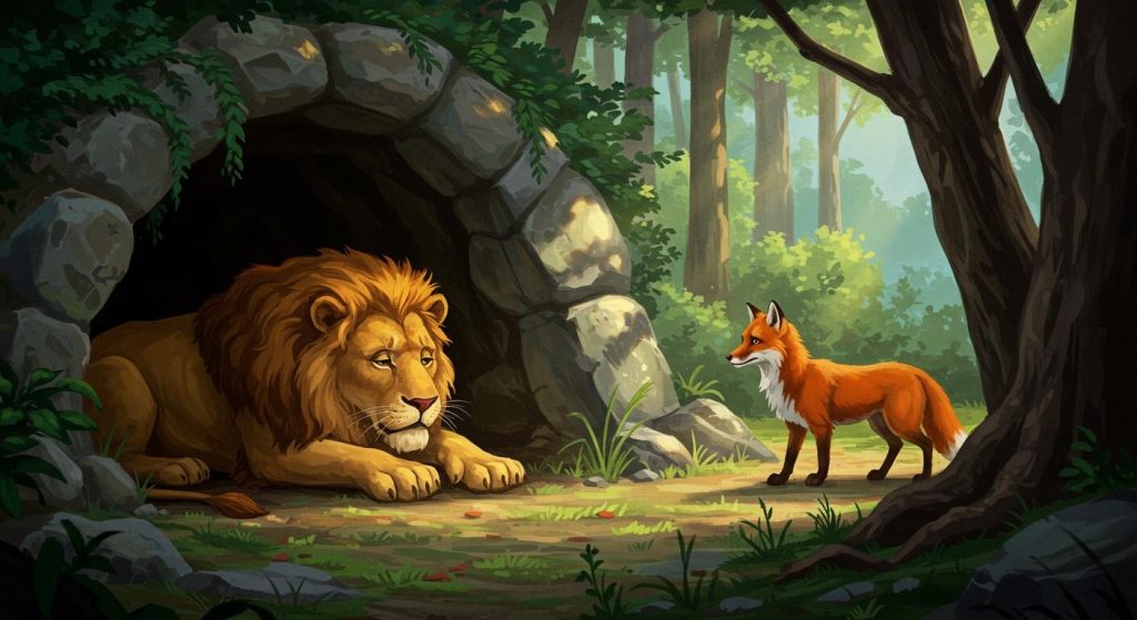 병든 사자와 여우 – 지혜롭게 대처하라