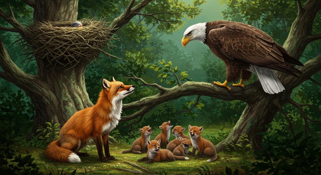 여우와 독수리 – 속임수는 오래가지 않는다