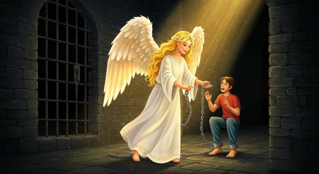 천사가 베드로를 감옥에서 구하다 (사도행전 12장)