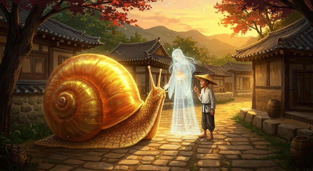 우렁각시 - 우렁이 처녀의 기지 발휘 이야기