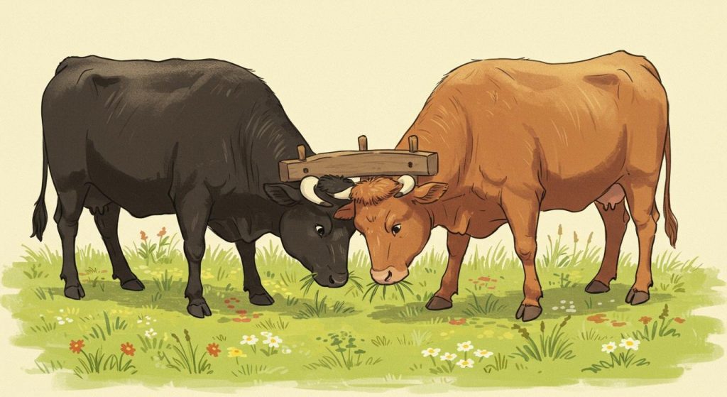 검정소와 누렁소 - 두 소의 우정과 갈등 이야기